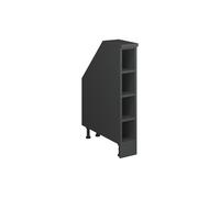 Vicco Meuble sous Pente Rion, Anthracite/Anthracite, L15 x P60 cm avec 4 Compartiments, Gain de Place pour Les pièces mansardées