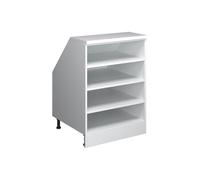 Vicco Meuble sous Pente Rion, Blanc/Blanc, 60 x 60 cm 4 Compartiments, 60 cm de Profondeur, Gain de Place pour Les pièces mansardées