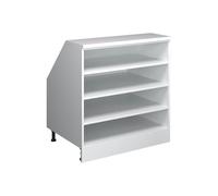 Vicco Meuble sous Pente Rion, Blanc/Blanc, 80 x 60 cm 4 Compartiments, 60 cm de Profondeur, Gain de Place pour Les pièces mansardées
