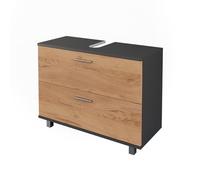 Vicco Meuble sous Vasque Ilias, Chêne doré/Anthracite, 80.2x60.8cm