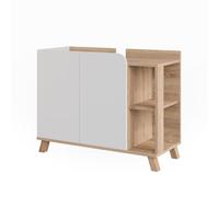 Vicco Meuble sous Vasque Karen, Sonoma/Blanc, 80x65cm