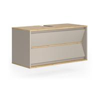 Meuble sous vasque simple Edelin, 100x50cm avec 2 tiroirs, Cachemire, Vicco 57992