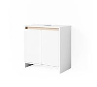Vicco Meuble sous Vasque Simple Emma, Blanc/Sonoma, 58x60cm