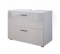 Meuble sous vasque simple Irma, 80x58.6cm, Blanc Haute brillance, Vicco 37572
