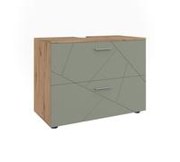 Meuble sous vasque simple Irma, 80x58.6cm avec tiroirs, Vert sauge, Vicco 59034