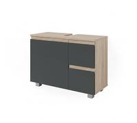 Meuble sous vasque simple J-Shape, 80x60.8cm, Anthracite, Vicco 40119