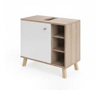 Vicco Meuble sous Vasque Simple Senyo, Blanc, 60x54cm