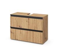 Vicco Meuble sous Vasque Simple Torren, Artisan, 80x58cm avec 2 tiroirs, se distingue par sa fonctionnalité et Son esthétique