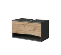Vicco Meuble sous Vasque Simple Willow, Artisan, 80x42.8cm | avec tiroir, adapté au montage mural et à différentes tailles de salle de bain