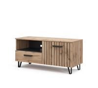 Vicco Meuble TV Amber, Marron, 100.2x48.5cm | avec tiroir et porte, avec compartiment de rangement pour espace de stockage supplémentaire