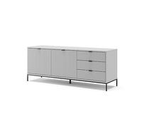 Vicco Meuble TV Eliza, Gris, 150x60cm, utilisable comme Espace de Rangement et comme Support pour téléviseur