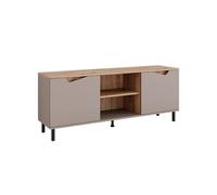 Vicco Meuble TV Marelle, Greige/Artisan, 150x60cm | avec 2 portes, convient comme meuble TV ou meuble multimédia