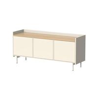 Vicco Meuble TV Velina, Crème, 140x63cm | avec 3 portes, convient comme meuble TV avec compartiment de rangement ouvert
