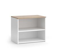 Vicco Meuble TV Wido, Blanc/Sonoma, 60x50cm avec 2 Compartiments, adapté comme Support TV avec Passage de câbles