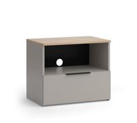 Vicco Meuble TV Wido, Grège, 60x50cm | avec tiroir, convient aux téléviseurs jusqu'à 43 pouces, passe-câbles intégré