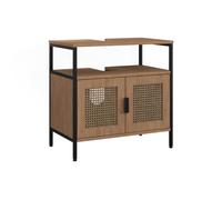 Vicco Meuble Vasque Simple Linara, Chêne/Noir, 60x59cm