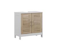Vicco Meuble Vasque Simple Looma, Blanc/chêne, 60x60cm