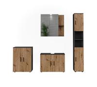 Vicco Meubles Bain Irma, Anthracite/Chêne doré, 80 cm