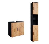Vicco Meubles Bain Irma Chêne doré/Anthracite