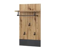 Vicco Portemanteau Mural Selena, Anthracite, 44x83cm | à fixer au mur avec trois crochets robustes pour vêtements