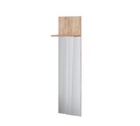 Vicco Portemanteau Mural Siri, Chêne doré, 36x135cm | avec miroir, utilisable pour le rangement des chaussures et comme siège