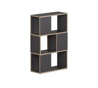 Vicco Séparateur de pièce Eneos, Anthracite/chêne, 60x94cm | utilisable comme étagère autoportante pour une division flexible de l’espace