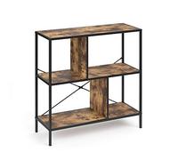 Vicco Séparateur de pièce Fyrk, Bois Antique, 80x79cm | utilisable comme séparateur de pièce avec structure en métal et étagères ouvertes