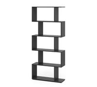 Vicco Séparateur d'espace Levio, Noir, 70x164.1cm | 5 compartiments, pliable, utilisable comme paravent flexible et séparateur d’espace