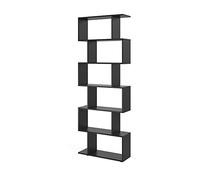 Vicco Séparateur d'espace Levio, Noir, 70x192.2cm | pour une séparation flexible de l’espace en forme de Z, positionnable des deux côtés