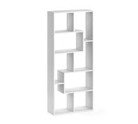 Vicco Séparateur d'espace Noa, Blanc, 160.6x67.2cm | convient comme séparateur de pièce ou étagère à livres en forme de Z