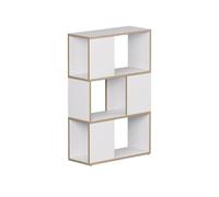 Vicco Séparation de pièce Eneos, Blanc/chêne, 60x94cm | utilisable comme étagère autoportante pour une division flexible de l’espace