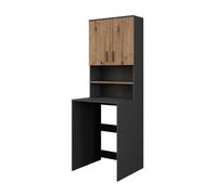 Vicco Set d'armoires pour Machine à Laver Irma Anthracite/Chêne 68x88.5 | 2 pièces, pour le rangement de lessive et d’accessoires de salle de bain