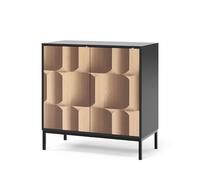 Vicco Sideboard Eliza, Noir/chêne, 80x81.2cm