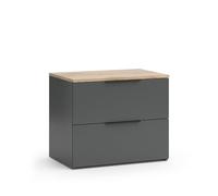 Vicco Sideboard Wido, Anthracite, 60x50cm | avec 2 tiroirs, pour le rangement de vêtements et d’objets du quotidien