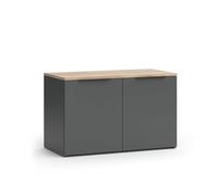 Vicco Sideboard Wido, Anthracite, 80x50cm | avec 2 portes, convient pour le rangement des vêtements et des articles ménagers