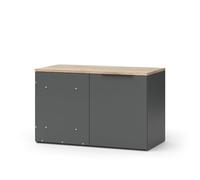 Vicco Sideboard Wido, Anthracite, 80x50cm | Commode d'angle avec porte, pour le rangement et une utilisation peu encombrante dans les coins