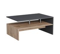 Vicco Table Basse Amato, Anthracite/chêne doré, 90x52.6cm | avec espace de rangement sous le plateau pour le stockage
