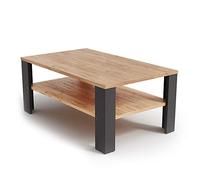 Vicco Table Basse, Anthracite, 100x60cm, avec Compartiment Ouvert pour Le Rangement des Magazines