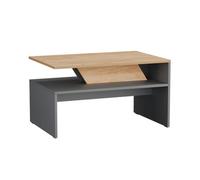 Vicco Table Basse Arden, Anthracite/Artisan, 80x52.6cm | avec compartiment de rangement sous le plateau pour le stockage
