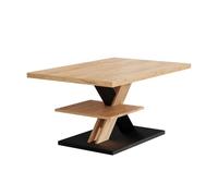 Vicco Table Basse Arivo, Noir, 90x60cm | avec tablette, avec espace de rangement supplémentaire pour un stockage pratique
