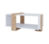 Vicco Table Basse Aven, Chêne Blanc/Force de l'or, 91.5x52cm