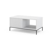 Vicco Table Basse Eliza, Blanc, 90x50cm avec Un tiroir, combinable avec d'autres Meubles de la série Eliza