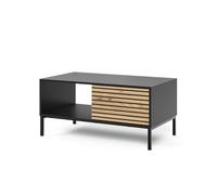 Vicco Table Basse Eliza, Chêne doré/Anthracite, 90x50cm avec Un tiroir, combinable avec d'autres Meubles de la série Eliza