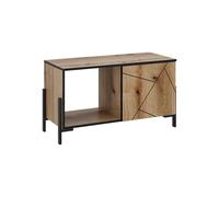 Vicco Table Basse Hatto, Chêne, 90x39.7cm avec 1 Porte, adapté au Rangement et au Stockage dans la Chambre à Coucher