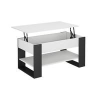 Vicco Table Basse Lifto, Blanc/Anthracite, 92x51cm avec Fonction de Levage, avec Plateau de Table réglable en Hauteur et piètement Stable