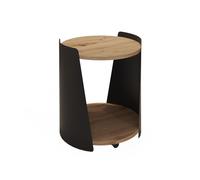 Vicco Table Basse Lofta, Noir, 40x40cm, avec roulettes pour Un Placement Flexible et Un déplacement Facile