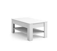 Vicco Table Basse Milan, Blanc, 92.2x65cm