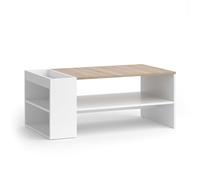 Vicco Table Basse Wido, Blanc/Sonoma, 100x55cm