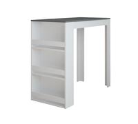 Vicco Table de Bar Repose, Blanc/Anthracite, 57x117cm | utilisable comme table haute pour la cuisine ou la salle à manger