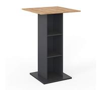 Vicco Table de Bar Rodeo, Anthracite, 70x70cm | utilisable comme table haute, gain de place pour les petits espaces